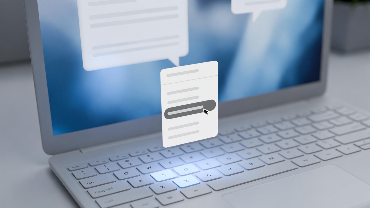 A right click menu floating out of a laptop screen, showing a greyed out option